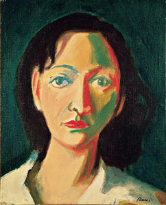 20th century figurative painting. Female Face / Edmondo Bacci